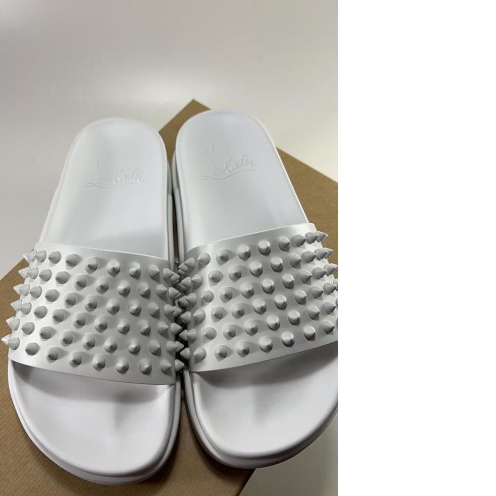 Pool Fun Donna White Studded Sandal Slides WOMEN'S E295